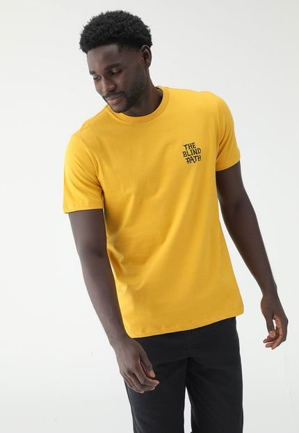 Camiseta Element Reta Logo Amarela - Marca Element