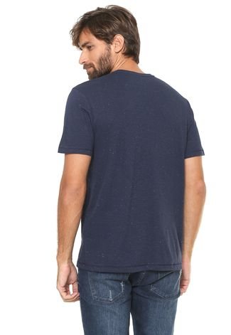 Camiseta Aleatory Reta Botone Azul-marinho