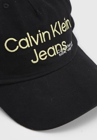 Boné Calvin Klein Jeans Logo Preto