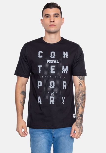 Camiseta Fatal Estampada Pin Preta - Marca Fatal