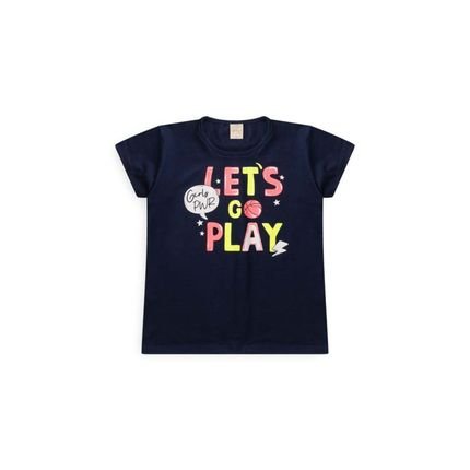 T-shirt Verão Menina Lets Go Play - Marca Molekada