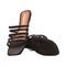 Sandália Rasteira Feminina CM Calçados Bico Quadrado Confort Chinelo Tira Trança Preto - Marca Monte Shoes