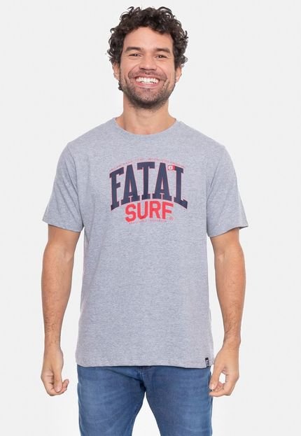 Camiseta Fatal Estampada Cinza Mescla - Marca Fatal