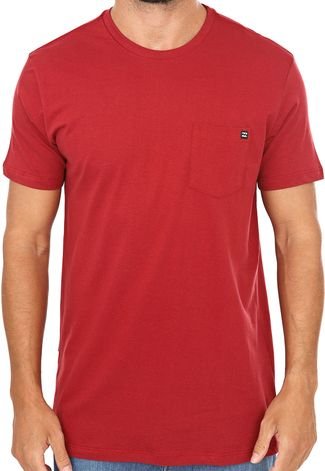 Camiseta Billabong Basic Team Pocket Vinho