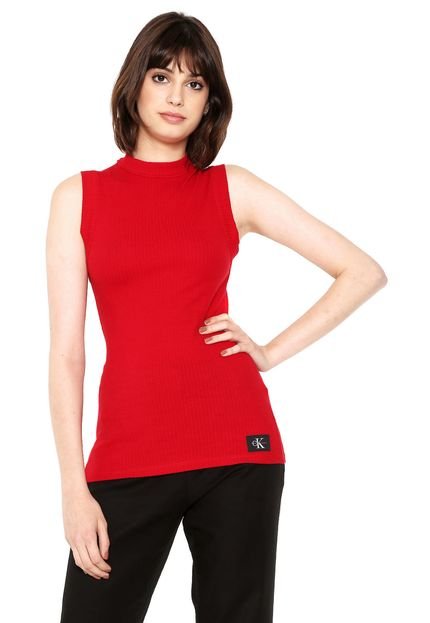 Blusa Calvin Klein Canelada Vermelha - Marca Calvin Klein