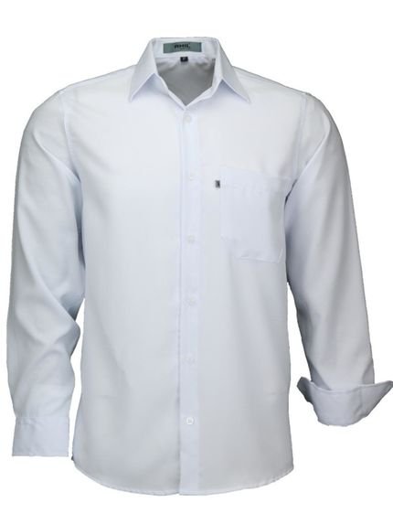 Camisa Social Amil Plus Size Microleve Não amassa Macia Com bolso Promoção Branca - Marca Amil