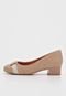 Scarpin Comfortflex Aplique Nude - Marca Comfortflex