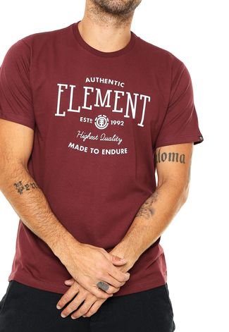 Camiseta Element Authentic Vinho