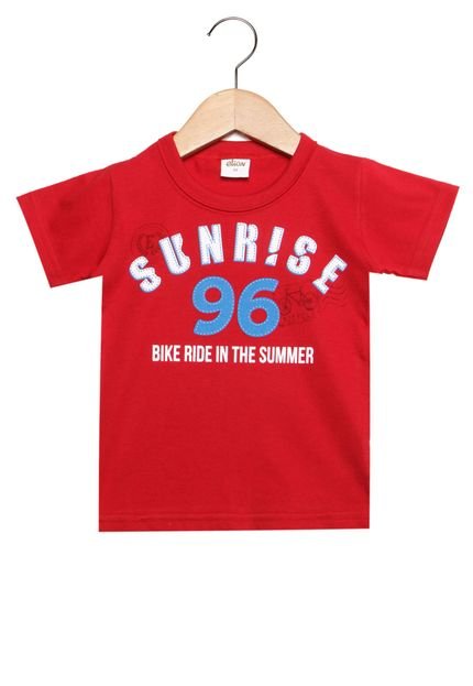 Camiseta Manga Curta Elian Infantil Sunrise Vermelha - Marca Elian