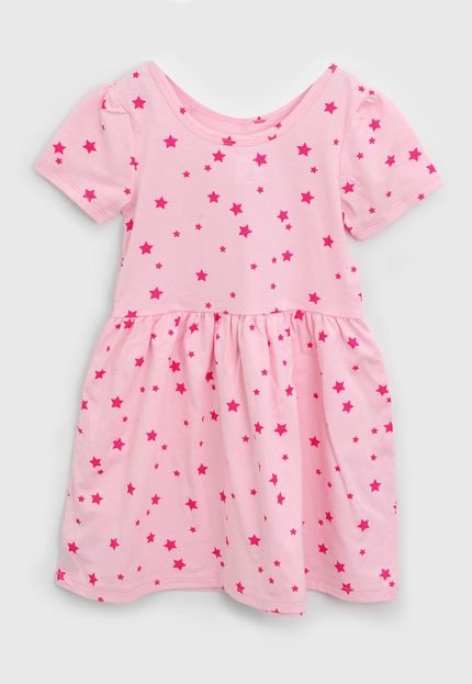 Vestido GAP Infantil Estrelas Rosa - Marca GAP