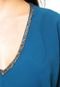 Vestido Curto Ellus Canutilho Azul - Marca Ellus