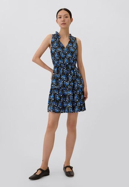 Vestido GAP Curto Floral Preto - Marca GAP