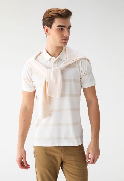 Camisa Polo Reserva Reta Listra Caue Off-white - Marca Reserva