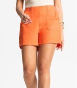 Shorts Feminino em Linho Select Laranja - Marca Rovitex