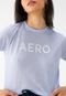 Camiseta Cropped Aeropostale Reta Logo Azul - Marca Aeropostale