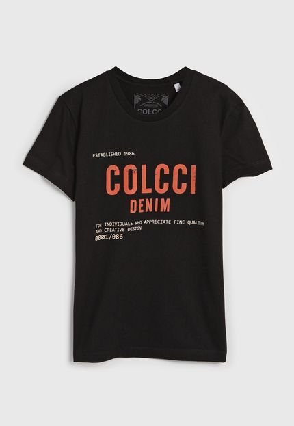 Camiseta Colcci Fun Infantil Lettering Preta - Marca Colcci Fun