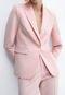 Blazer Mango Reto Alfaiataria Rosa - Marca Mango