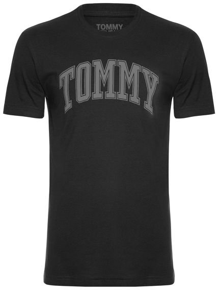 Camiseta Tommy Jeans Masculina Regular Collegiate Arc Preta - Marca Tommy Jeans