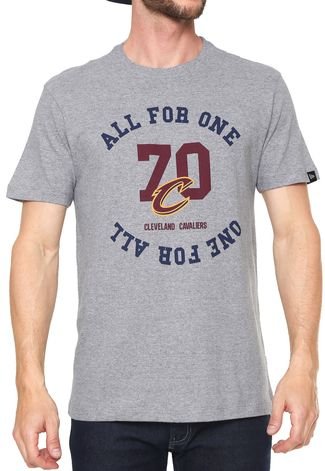 Camiseta New Era Cleveland Cavaliers Cinza