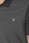 Camisa Polo Hurley Reta Origem Listrada Preta - Marca Hurley