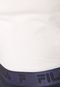Camiseta Cropped Fila Euro Tour Off-White/Azul - Marca Fila