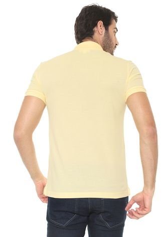 Camisa Polo Lacoste Slim Logo Amarela