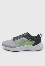 Tenis Running Gris-Negro-Verde Nón Nike Downshifter 12