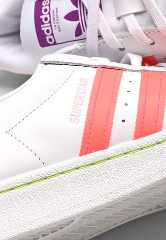 Tênis Adidas Originals Superstar Branco/Rosa