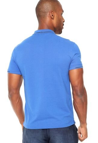 Camisa Polo Calvin Klein Tag Azul
