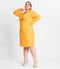 Vestido Plus Size Em Ribana Canelada Secret Glam Amarelo - Marca Secret Glam