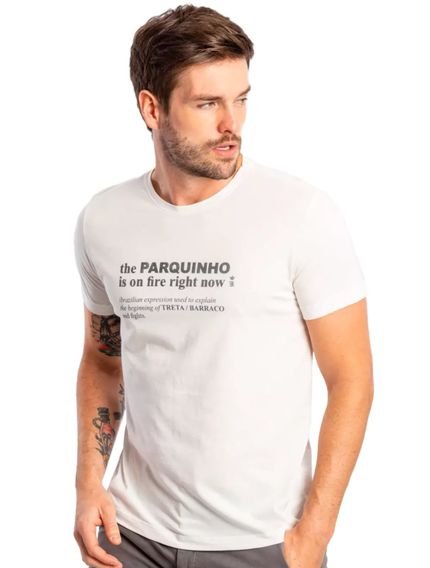 Camiseta Sergio K Masculina Fogo no Parquinho Off White - Marca Sergio K