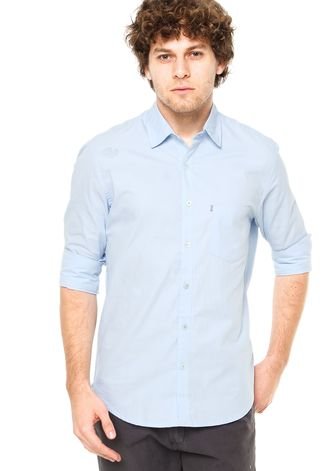 Camisa Manga Longa Redley Básica Azul
