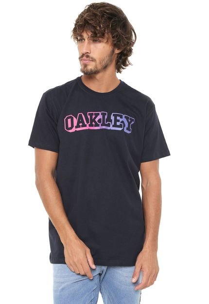 Camiseta Oakley Gradient Letter Azul-marinho - Marca Oakley
