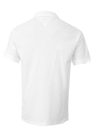 Camisa Polo Tommy Hilfiger Reta Logo Branca - Compre Agora
