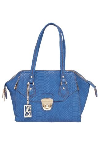 Bolsa Fellipe Krein   Handbag Textura Azul