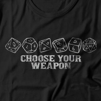 Camiseta Feminina Dice Weapons - Preto