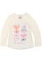 Blusa Kika Menina Frontal Off-White - Marca Kika