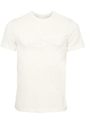 Camiseta Lacoste Logo Off-White