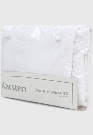 Porta Travesseiro Karsten Liss 180 Fios Branco