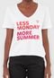 Camiseta Guess Less Monday More Summer Branca - Marca Guess