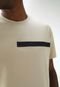 Camiseta Calvin Klein Reta Logo Bege - Marca Calvin Klein