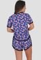 Pijama Fadinha Tecido Refrescante Short Cós Alto Click Mais Bonita - Marca Click Mais Bonita