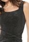 Vestido Triton Curto Lurex Preto - Marca Triton