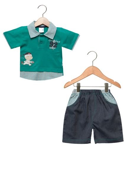 Conjunto Curioso Curto Baby Surf Point Verde - Marca Curioso