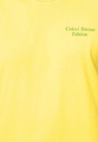 Camiseta Colcci Soccer Edition Listras Amarela