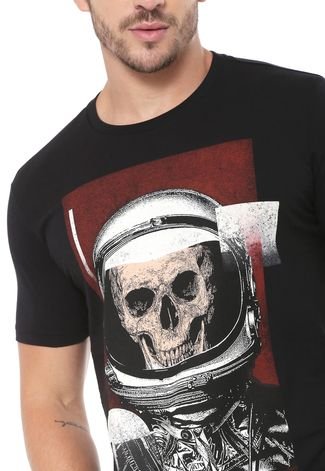 Camiseta Ellus 2ND Floor Skull Preta
