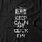 Camiseta Feminina Keep Calm And Click On - Preto - Marca Studio Geek 