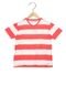Camiseta Manga Curta Milon Listras Infantil Vermelha - Marca Milon