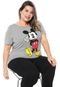 Blusa Cativa Disney Plus Mickey Mouse Cinza - Marca Cativa Disney Plus