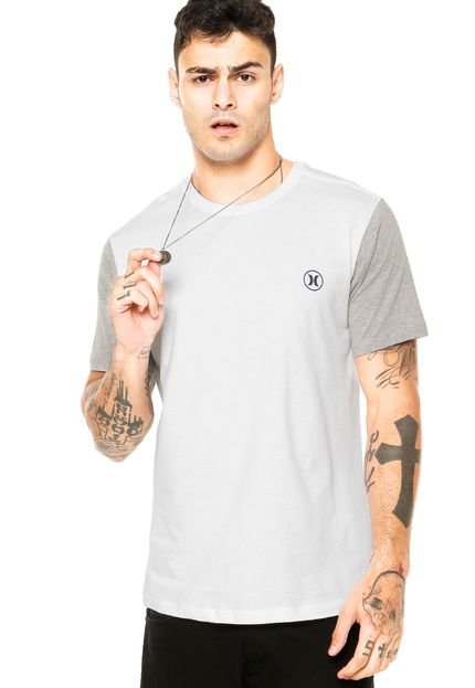 Camiseta Hurley Block Party Icon Two Tone Branca - Marca Hurley